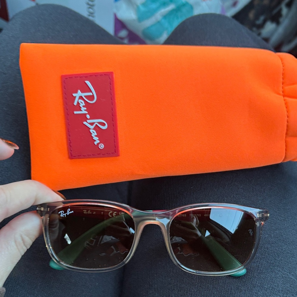 Kids Ray-Ban Sunglasses with Orange Case
